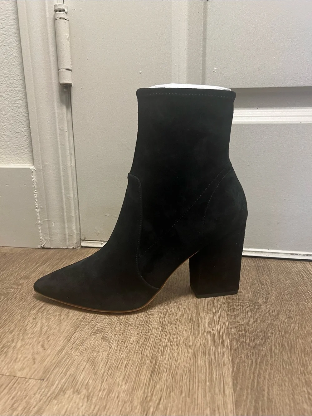 Loeffler Randall Isla Black Suede Pointed Toe Ankle Boots Size 9 NIB